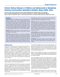 Chronic Kidney Disease in Children and Adolescents in Salvadoran