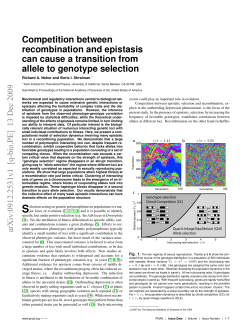 Competition between recombination and epistasis can cause a