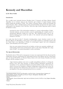 Kennedy and Macmillan - Foreign Policy Journal