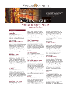 READING GuIDE - Voyages to Antiquity