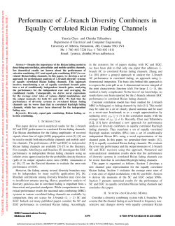 Performance of L-branch diversity combiners in equally correlated