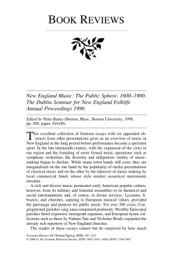 book reviews - Vermont Historical Society