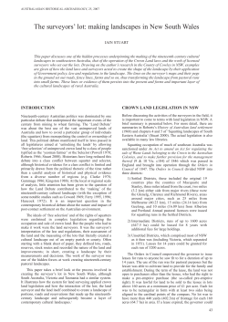 The surveyors` lot: making landscapes in New South Wales