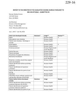 229-16 Checklists and Patient Safety Policies Developed July 1