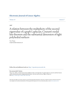 A relation between the multiplicity of the second eigenvalue of a