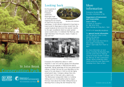 St John Brook Conservation Park brochure