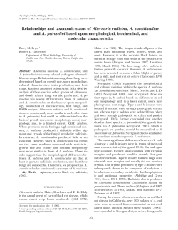 Pryor, B. M. and Gilbertson, R. L. 2002. Relationships and taxonomic