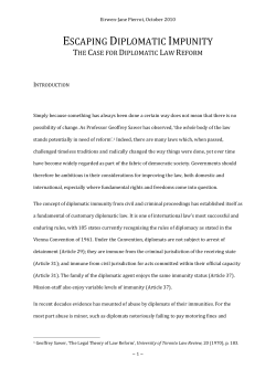 escaping diplomatic impunity