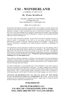 csi - wonderland - Heuer Publishing