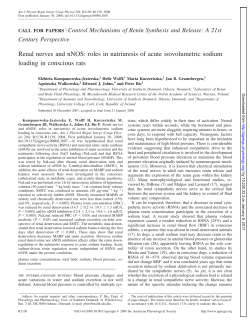 roles in natriuresis of acute isovolumetric sodium loading in