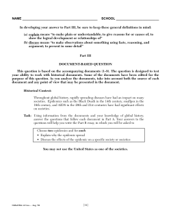 DBQ Black Death Smallpox AIDS