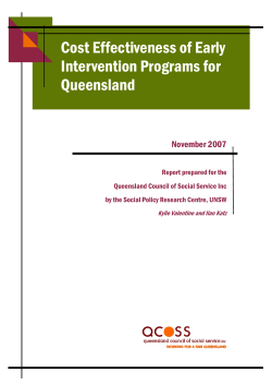 Review paper on the cost effectiveness of early intervention
