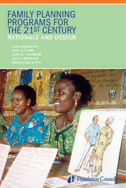 Family Planning Programs for the 21st Century