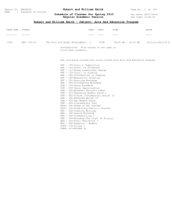 Spring 2010 - Hobart and William Smith Colleges