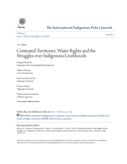 Contested Territories: Water Rights and the Struggles over