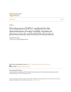Development of HPLC methods for the determination of water