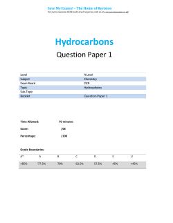 Hydrocarbons 1 - SAVE MY EXAMS!