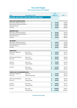 Fees and Charges