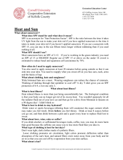 Protecting Yourself From Heat and Sun