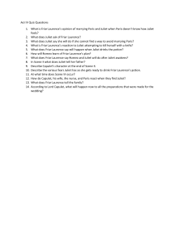 Act IV Quiz Questions 1. What is Friar Laurence`s opinion of