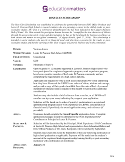 ross glen scholarship