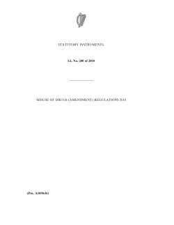 MISUSE OF DRUGS (AMENDMENT