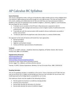 AP Calculus BC Syllabus
