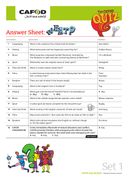 Answer Sheet