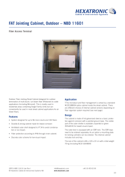 FAT Jointing Cabinet, Outdoor &ndash; NBD 11601