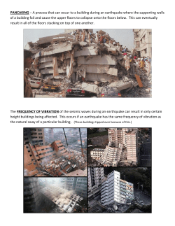 PANCAKING &ndash; A process that can occur to a building during an