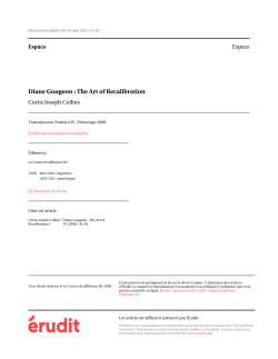 Diane Gougeon : The Art of Recalibration