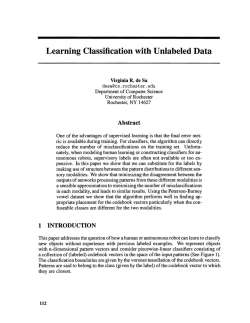 Learning Classification with Unlabeled Data