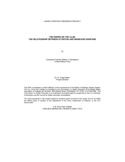 the rapier or the club - Defense Technical Information Center