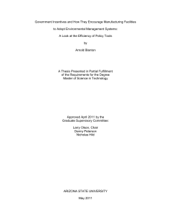 Government Incentives and How They Encourage Manufacturing