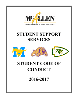 Student Code of Conduct - McAllen Independent School District