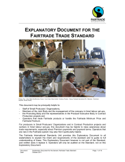 explanatory document for the fairtrade trade standard