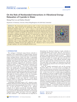 On the Role of Nonbonded Interactions in Vibrational Energy
