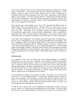 This lecture is based on thirty years of research that began here at