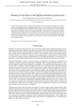 Influence of soil type on half-highbush blueberry productivity