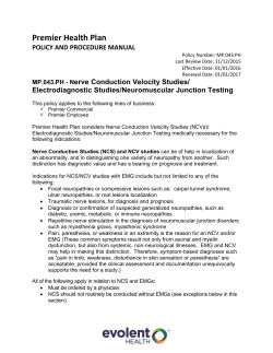 Nerve Conduction Velocity Studies
