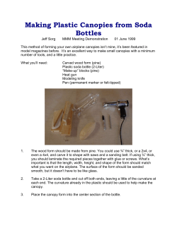 Making Plastic Canopies from Soda Bottles