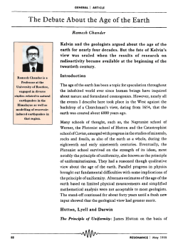 The Debate About the Age of the Earth