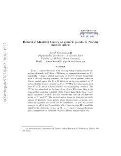 Heterotic M (atrix) theory at generic points in Narain moduli space