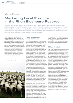 Marketing Local Produce in the Rh&ouml;n Biosphere Reserve