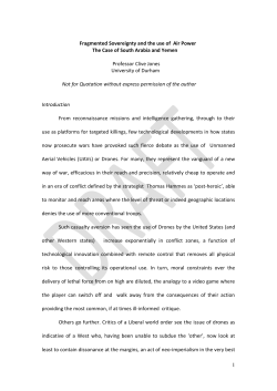 Fragmented Sovereignty and the use of Air Power