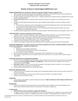 Admission Policies and Procedures