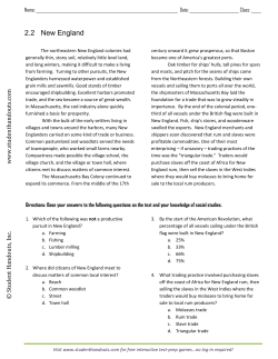 2.2 New England - Student Handouts