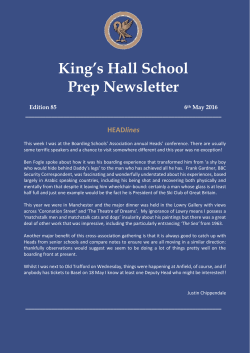 6 May 2016 - King`s Hall School