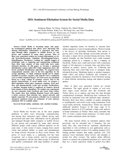 SES: Sentiment Elicitation System for Social Media Data
