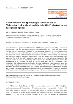 Conductometric and Spectroscopic Determination of Mebeverine